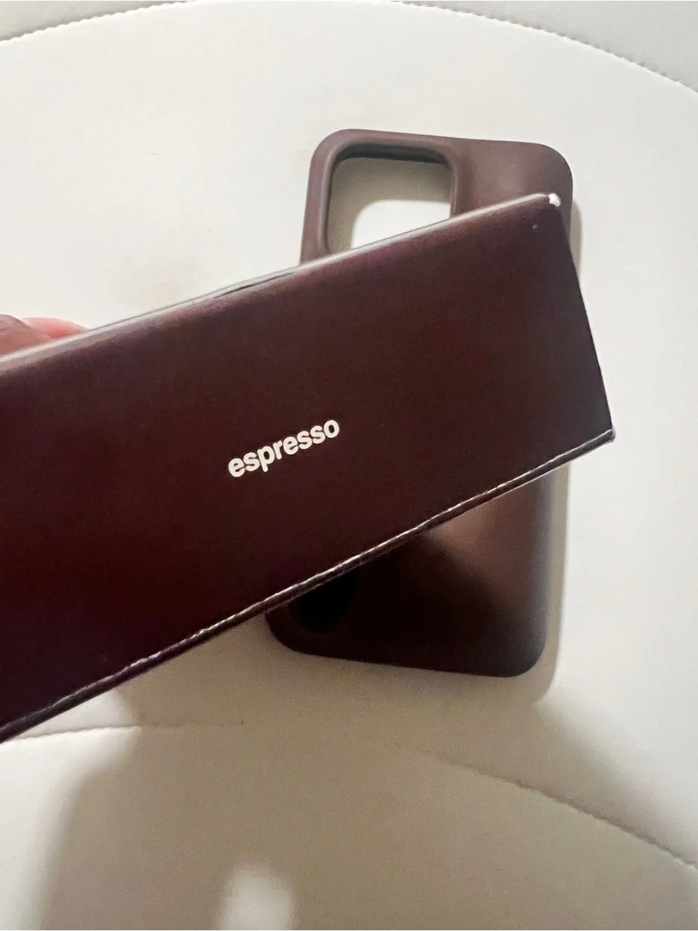 LNIB rhode iPhone 13 Pro Espresso Peptide Lip Holder Silky Silicone Case